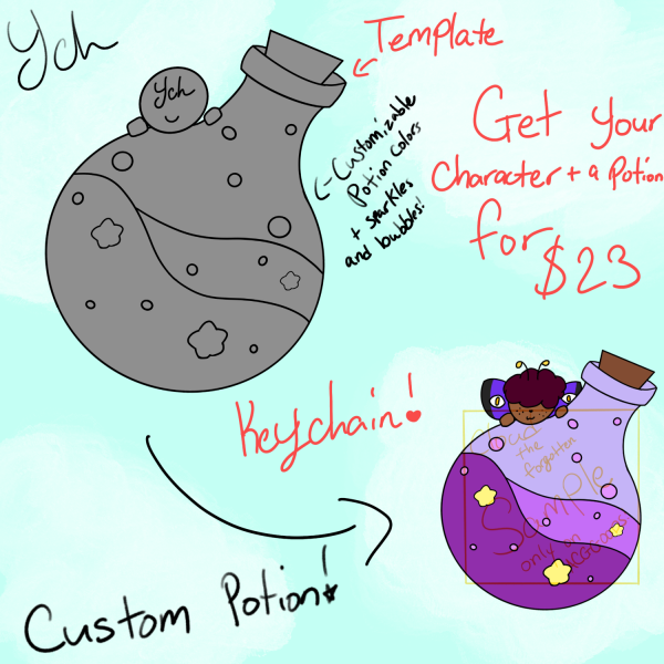 YCH Custom Potion Keychain