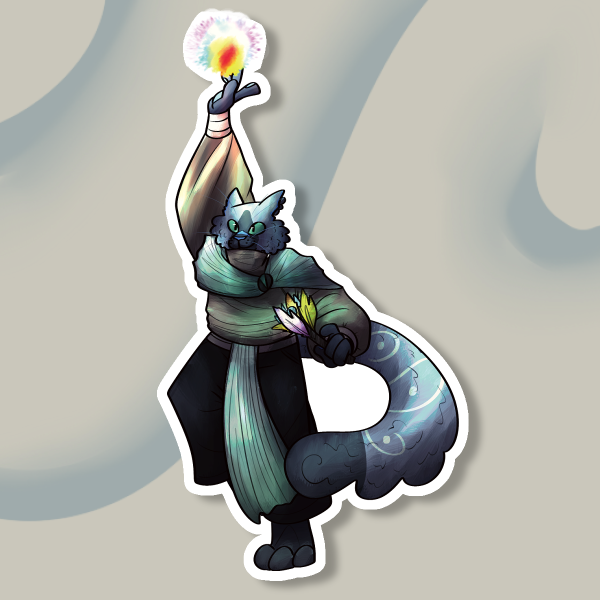 Spellcasting holographic sticker
