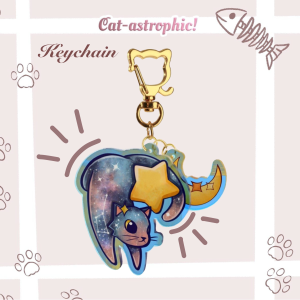 Space kitty - Acrylic 2-Piece Keychain