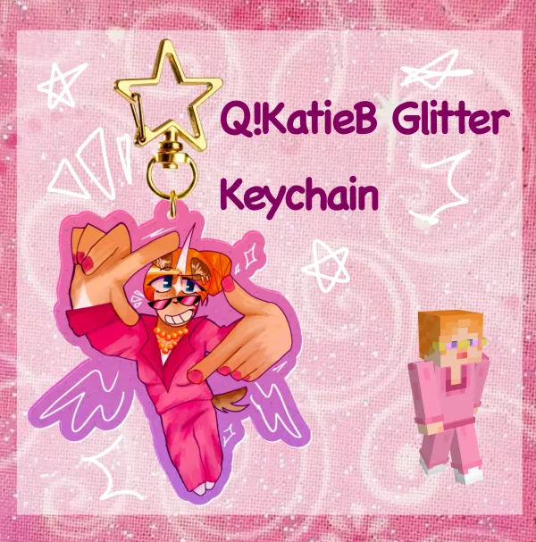Q!KatieB Glitter Keychain