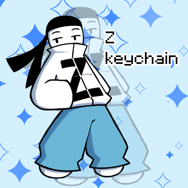 Z [aregect] Glitter Acrylic Keychain