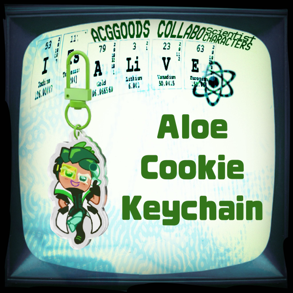 Scientist Collab Cookie Run Aloe Cookie Keychain