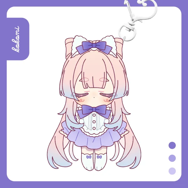 Kokomi | Glitter epoxy keychain