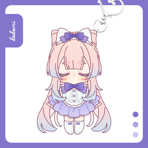 Kokomi | Glitter epoxy keychain