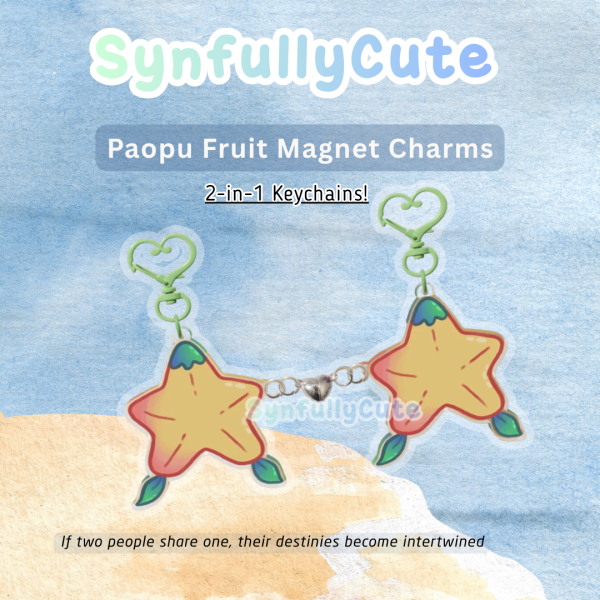 Kingdom Hearts Paopu Fruit Magnet Keychains
