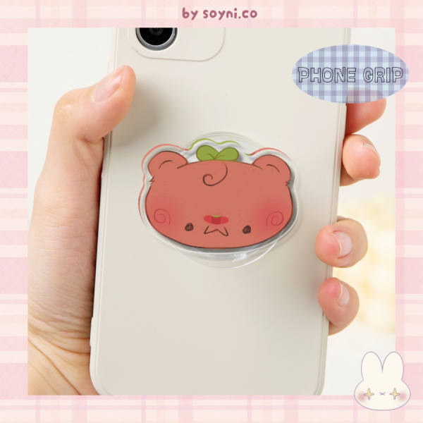 Bean phone grip