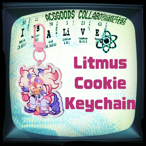 Scientist Collab Cookie Run Litmus Cookie Keychain