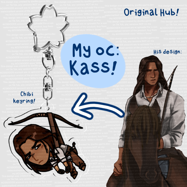Original Hub: Kass keyring (my oc!) medium size!