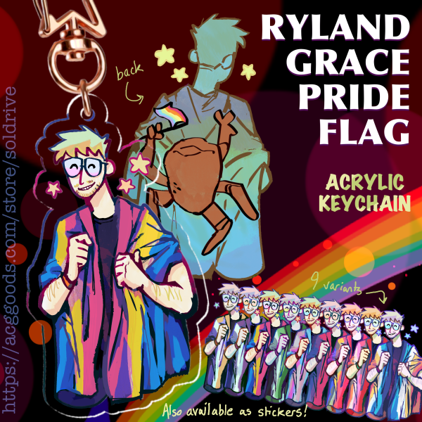 Pansexual Pride Ryland Grace Double-sided Acrylic PHM Keychain