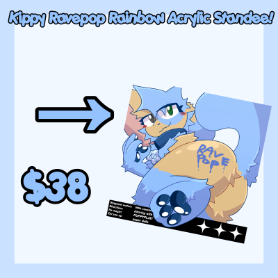 Kippy Ravepop Rainbow Acrylic Standee