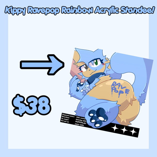 Kippy Ravepop Rainbow Acrylic Standee
