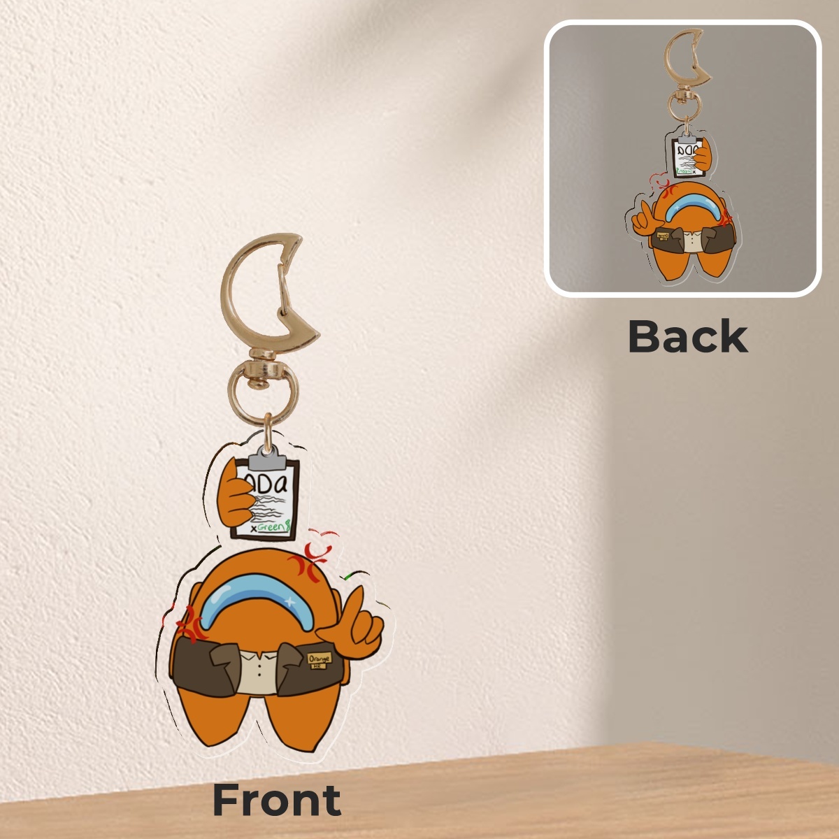 Grabby Orange | Among Us Keychain