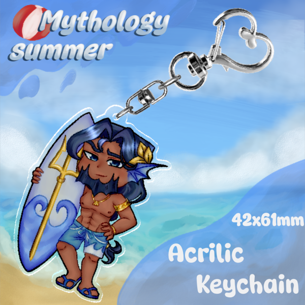 Mythology Summer Poseidon Keychain