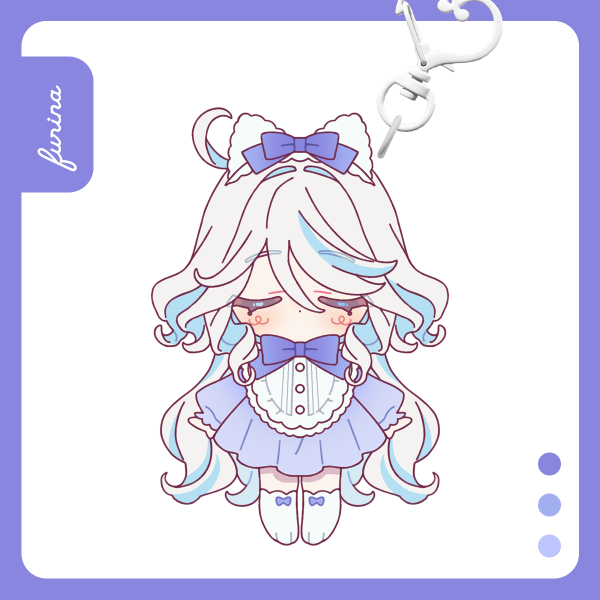 Furina | Glitter epoxy keychain