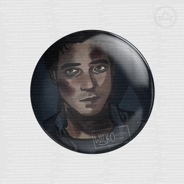 Josh Washington Until Dawn Fanart Round Badge (GLOSS)