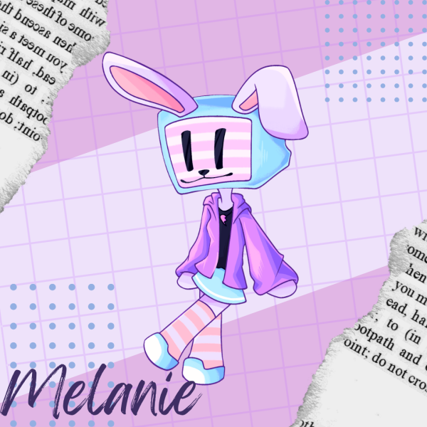 Melanie Roblox Regretevator Colored Edge Acrylic Keychains