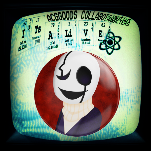 [Gaster] Round Button Pin/Badge