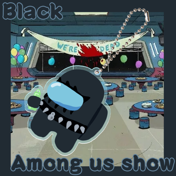 Black among us show keychain