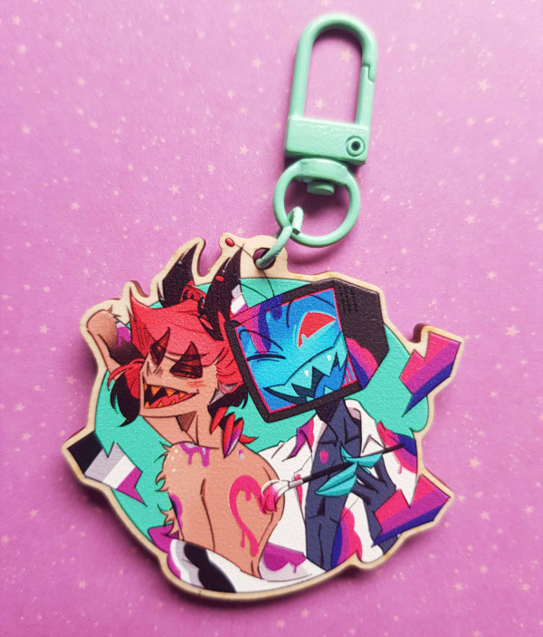 RadioStatic "Pride Month" Wood Keychain