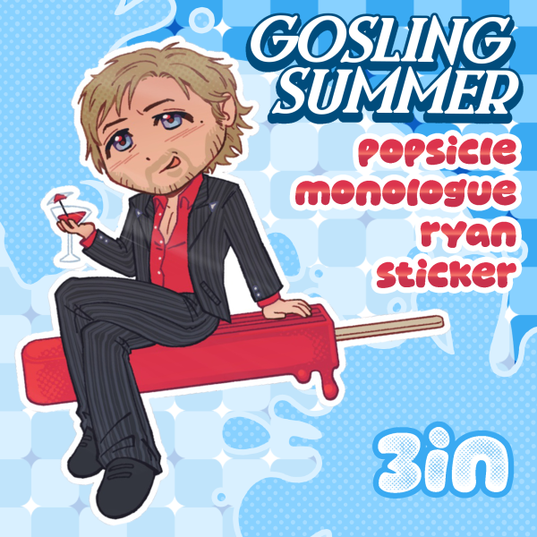 Summer Monologue Ryan Gosling 3in Sticker