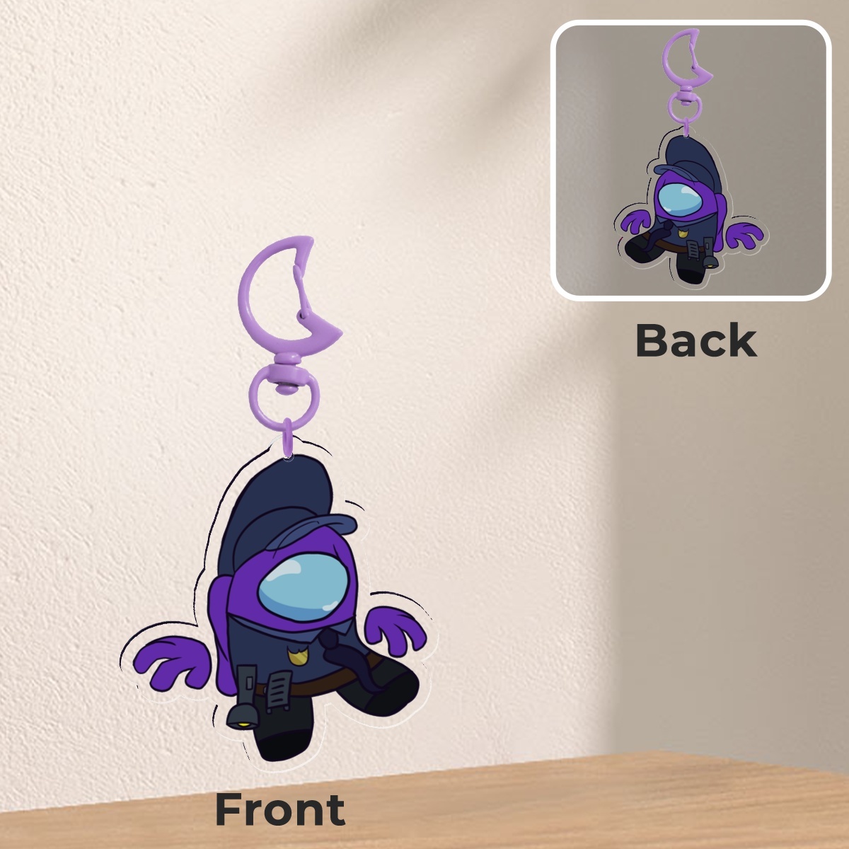 Grabby Purple | Among Us Keychain