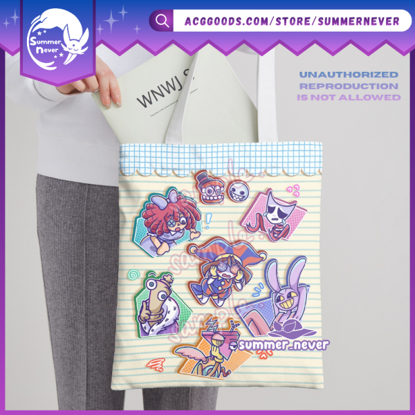 The Amazing Digital Circus [ TADC ] – Tote Bag || Pomni Jax Ragatha Caine Kinger Zooble Gangle