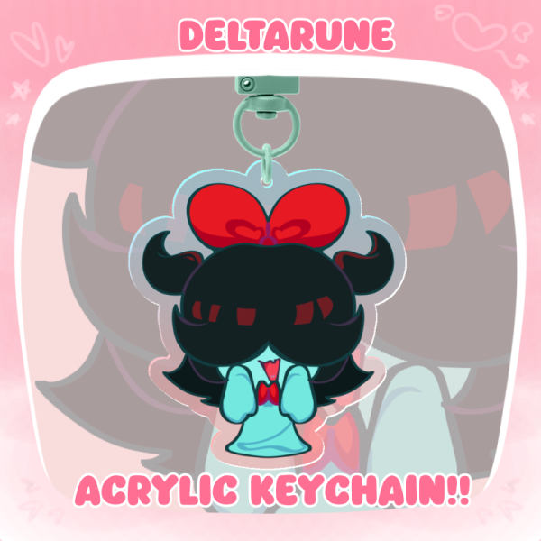 Aqua / Cyan Deltarune Colored Edge Acrylic Keychains