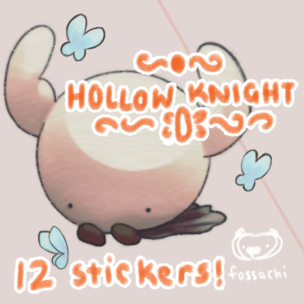Hollow Knight and Silksong character Sticker Sheet (12 Stickers, A5 size, matte)