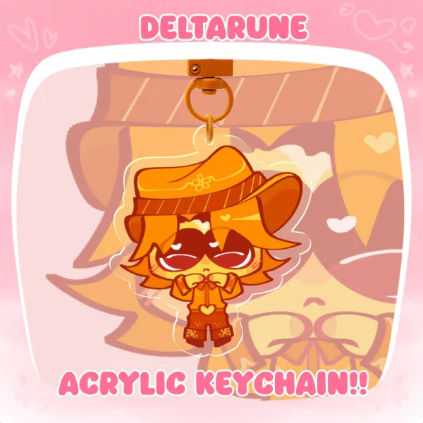 Yellow  flower Deltarune Colored Edge Acrylic Keychains