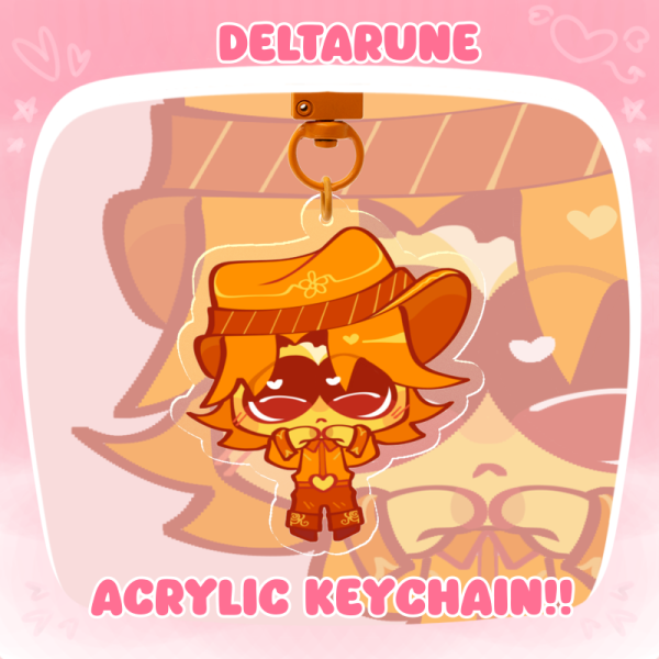 Yellow  flower Deltarune Colored Edge Acrylic Keychains