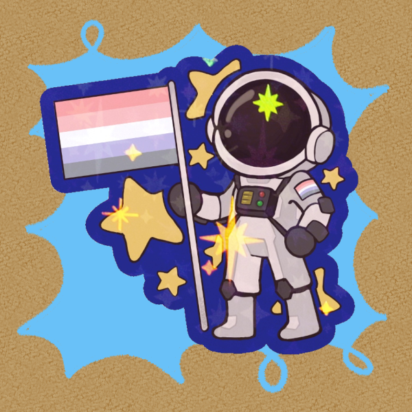Cupioromantic Astronaut Sticker