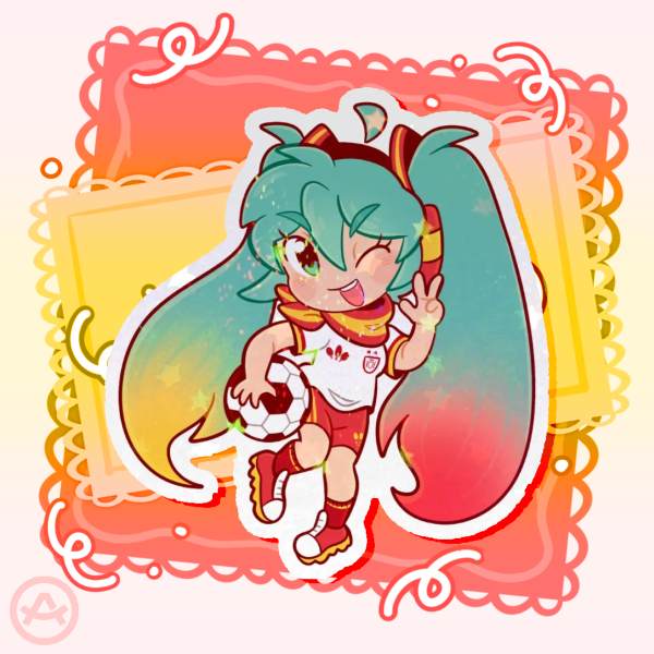 World Cup Winner Miku - Die Cut Sticker