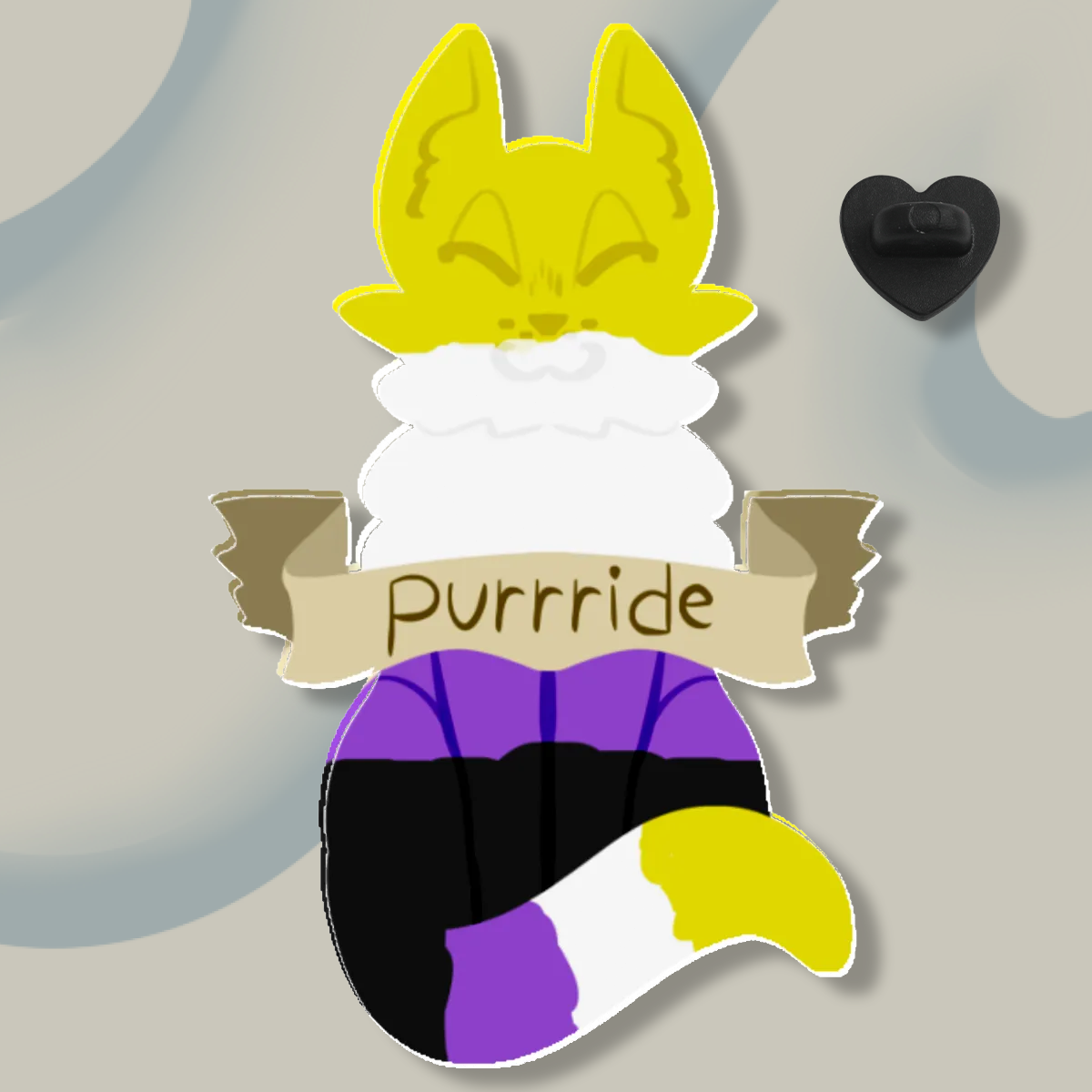 Non-Binary "Purrride" pride cat pin