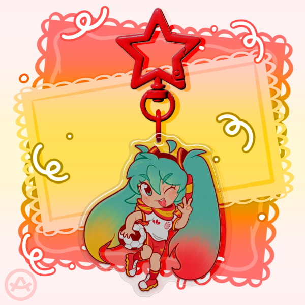 World Cup Winner Miku - Epoxy Acrylic Keychain
