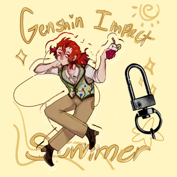 Summer Juice Diluc Keychain