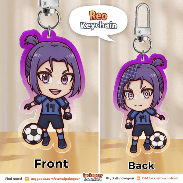 Reo Keychain (2-Sided) Blue Lock