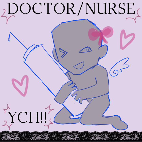 YCH Doctor/Nurse (Glitter Keychain)