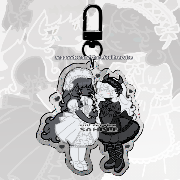 Gothic Lolita fashion Acrylic Keychains