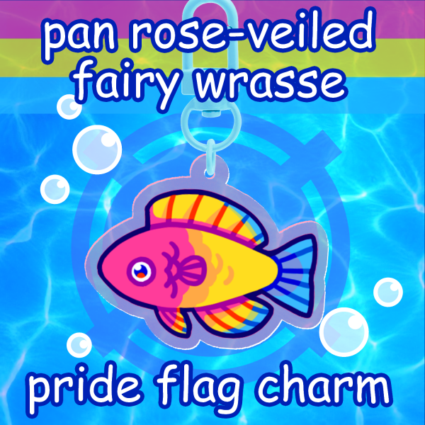 Pansexual Fairy Wrasse Acrylic Charm