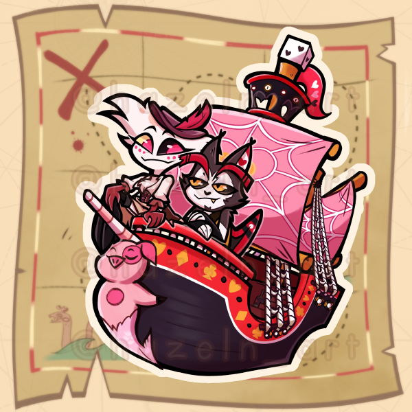 HuskerDust Pirate Ship Sticker