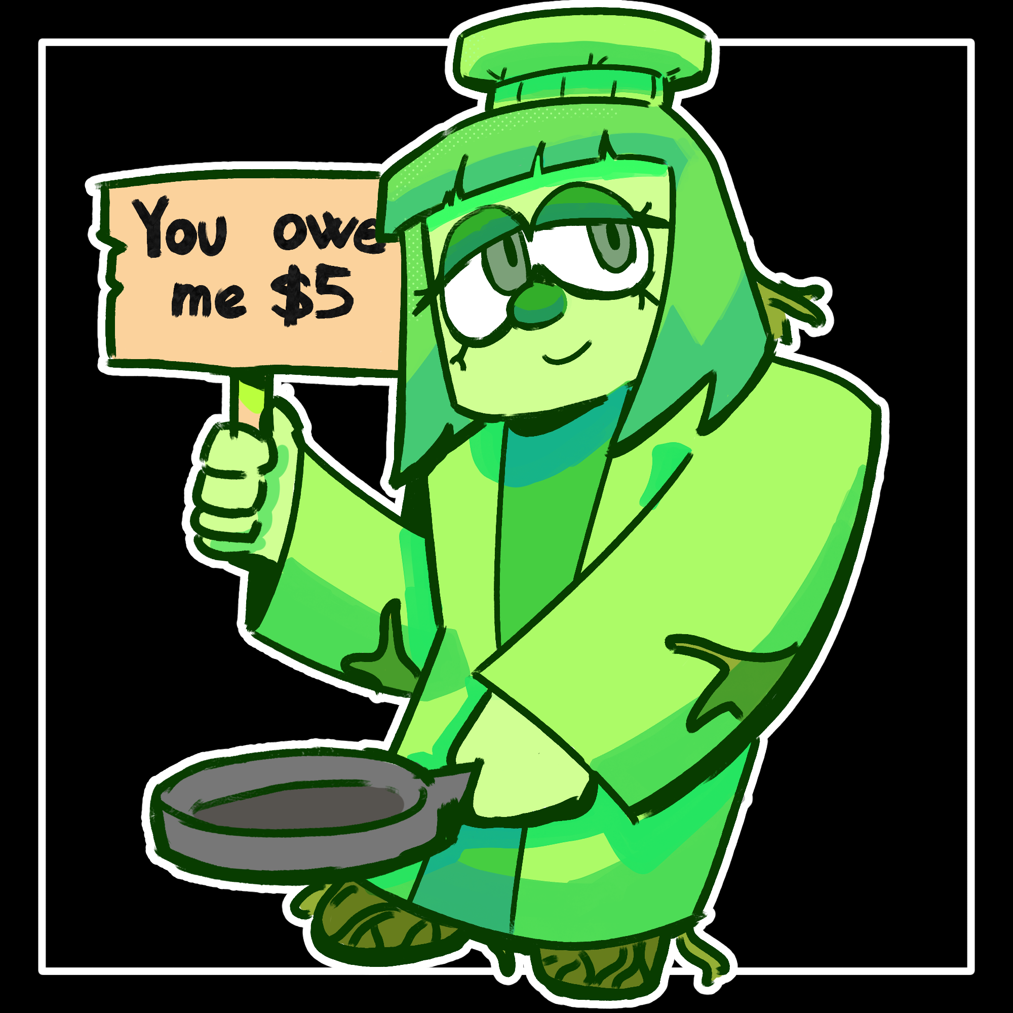 Deltarune Green Acrylic Keychain