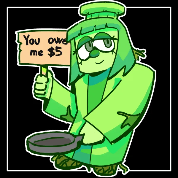 Deltarune Green Acrylic Keychain