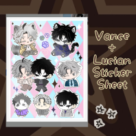 Vance and lucian sticker sheet!