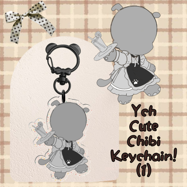 Ych cute maid server chibi keychain!! Pt1!