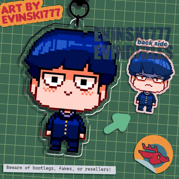Mob Psycho 100 MP100 - Kageyama Shigeo Mobbu Acrylic Keychains