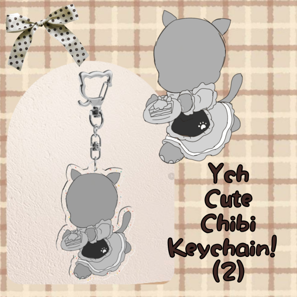 Ych cute maid server chibi keychain!! Pt2