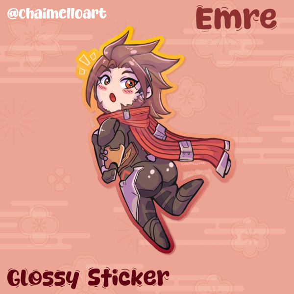 Emre Booty ~ Glossy Gradient Sticker