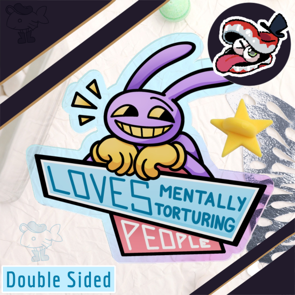Jax ☆ Double Sided Text Box Acrylic Pin