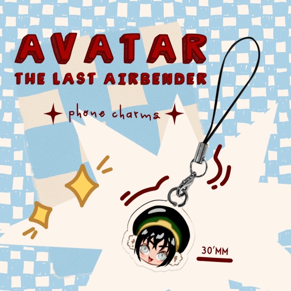 Clear Acrylic Avatar Phone Charms - Toph