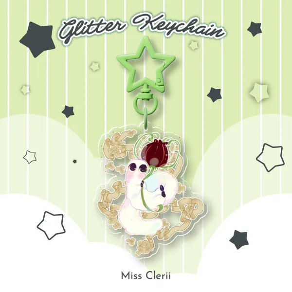 Brush buddy - Glitter Acrylic Keychains